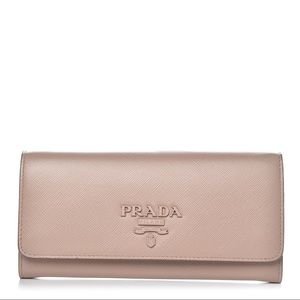 Authentic Prada Monochrome Saffiano Wallet